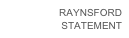 RAYNSFORD
STATEMENT